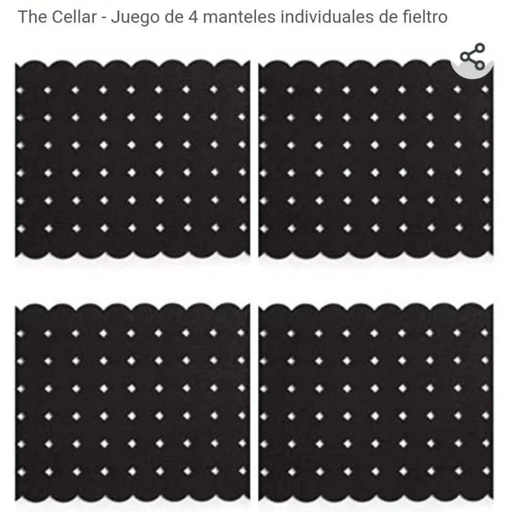 The cellar Placemat Salvamantel black set of 4‎